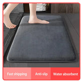 Super Absorbent Anti-Slip Bathroom Floor Mat – Coral Velvet Bath Mat & Door Mat